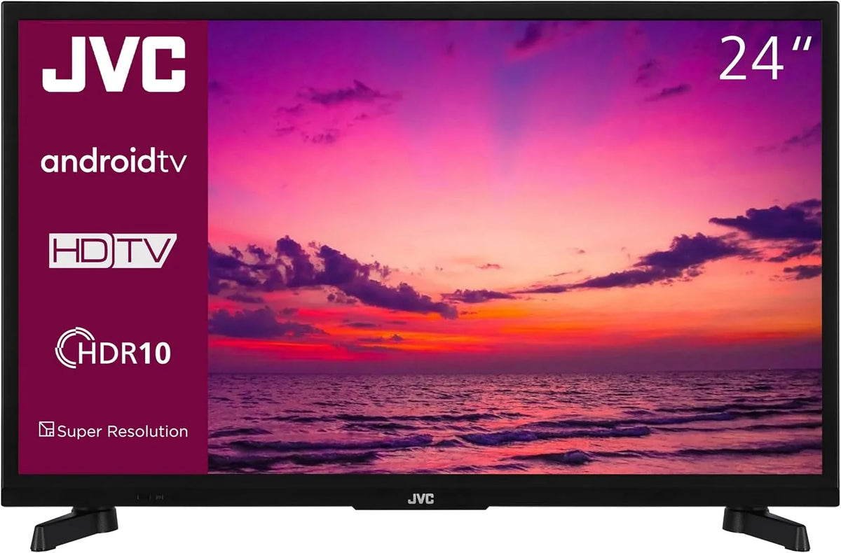 JVC LT-24VAH3455, Televizory, TV 24 palců Android TV HD Připravená rozlišení Smart TV, Černá, 24V, 60 cm