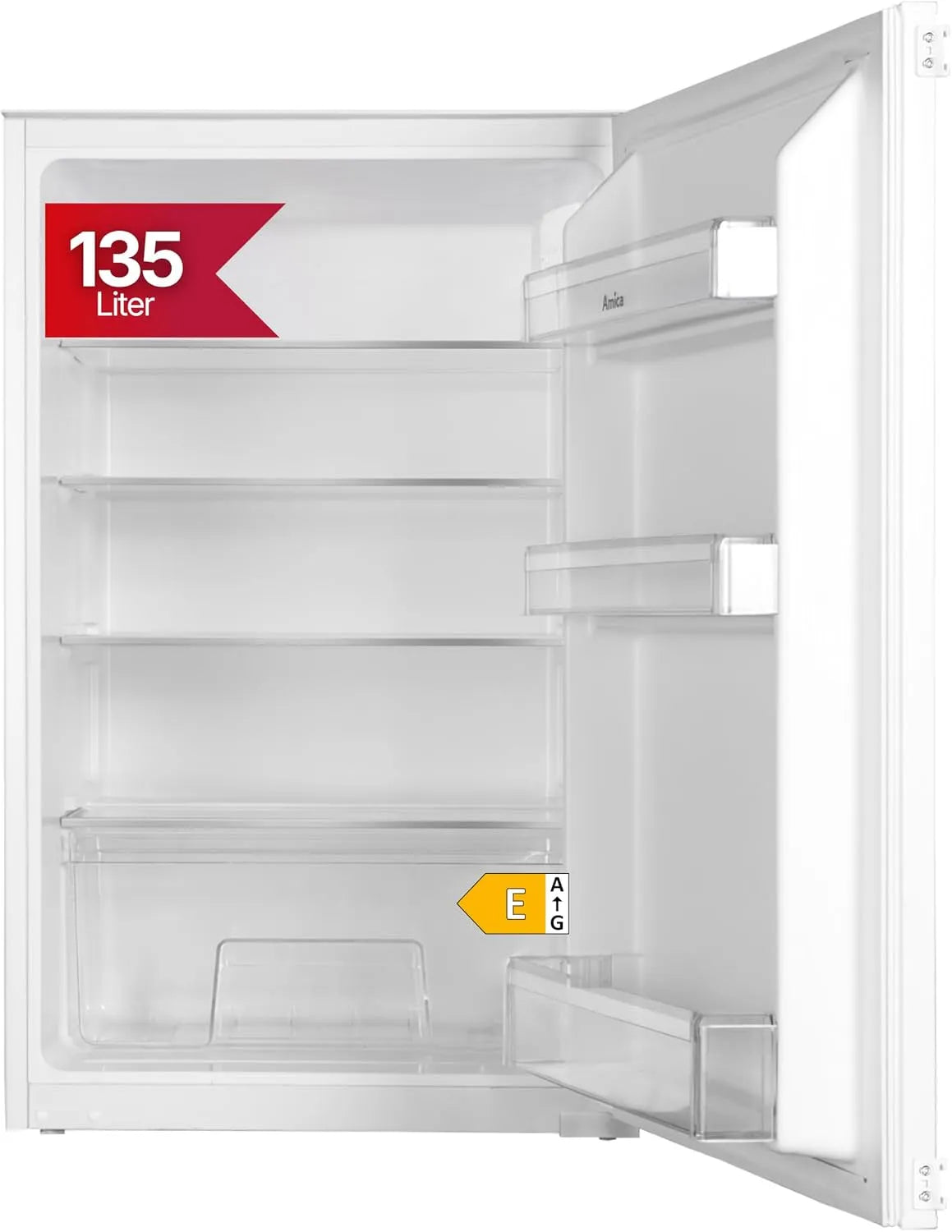 Amica, Kombinované chladničky s mrazákem, EVKS 16172-1 budova v lednici 88 cm niche přetáhněte dveře inverter kompresor 135, Bílá, 88 cm, 135 L
