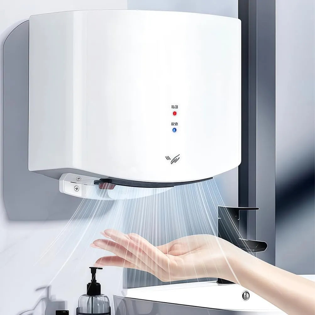 Generisch, Vysoušeče rukou, Vysoušeč rukou, Automatický infračervený senzor, Leiser Smart senzor s HEPA, Šedá, 15 cm