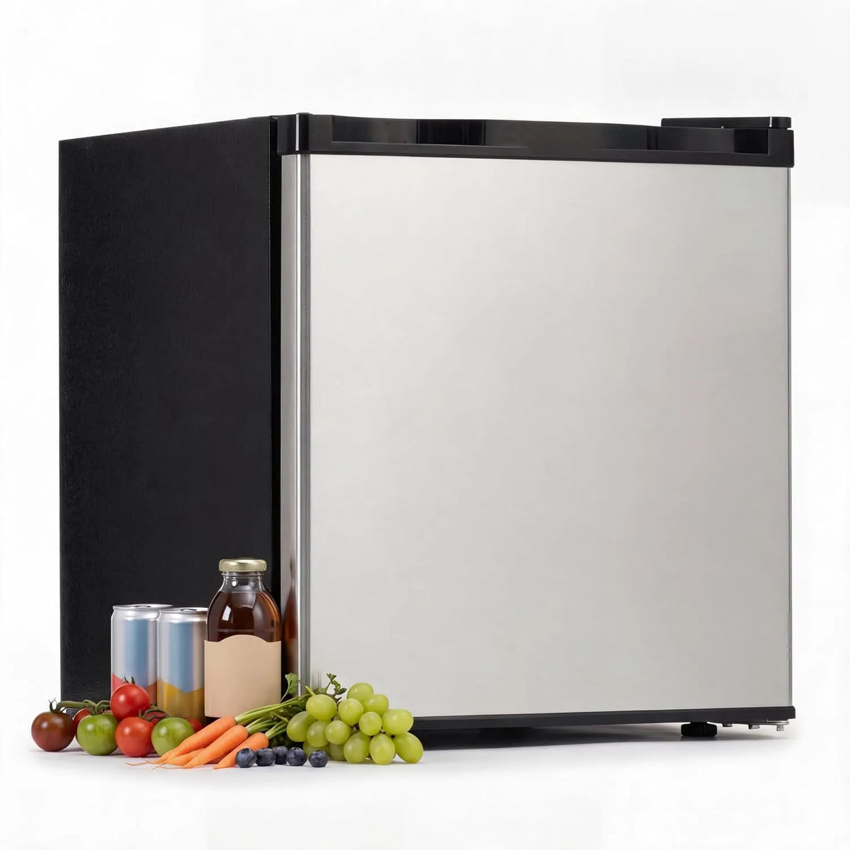 GarveeMore, Minichladničky, Mini lednice 45L nerezové přední nápoj lednice, Bílá, 45L, 45.2 l, 6.3l, 92 L
