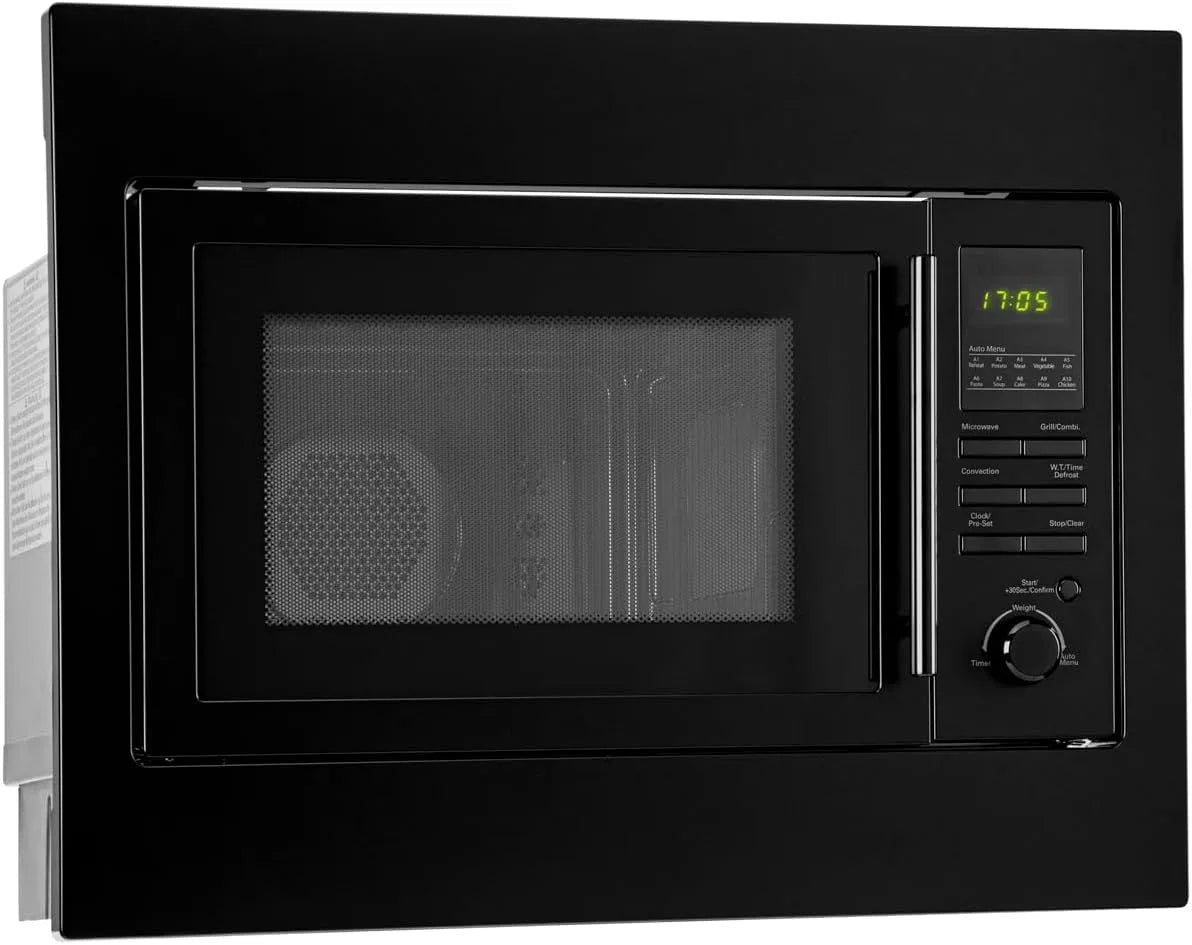 Bomann, Mikrovlnné trouby s grilem, built- v mikrovlnné troubě s grilem a horkým vzduchem, Černá / stříbrná, 900 w, 1100 w, 2500 w, 25l