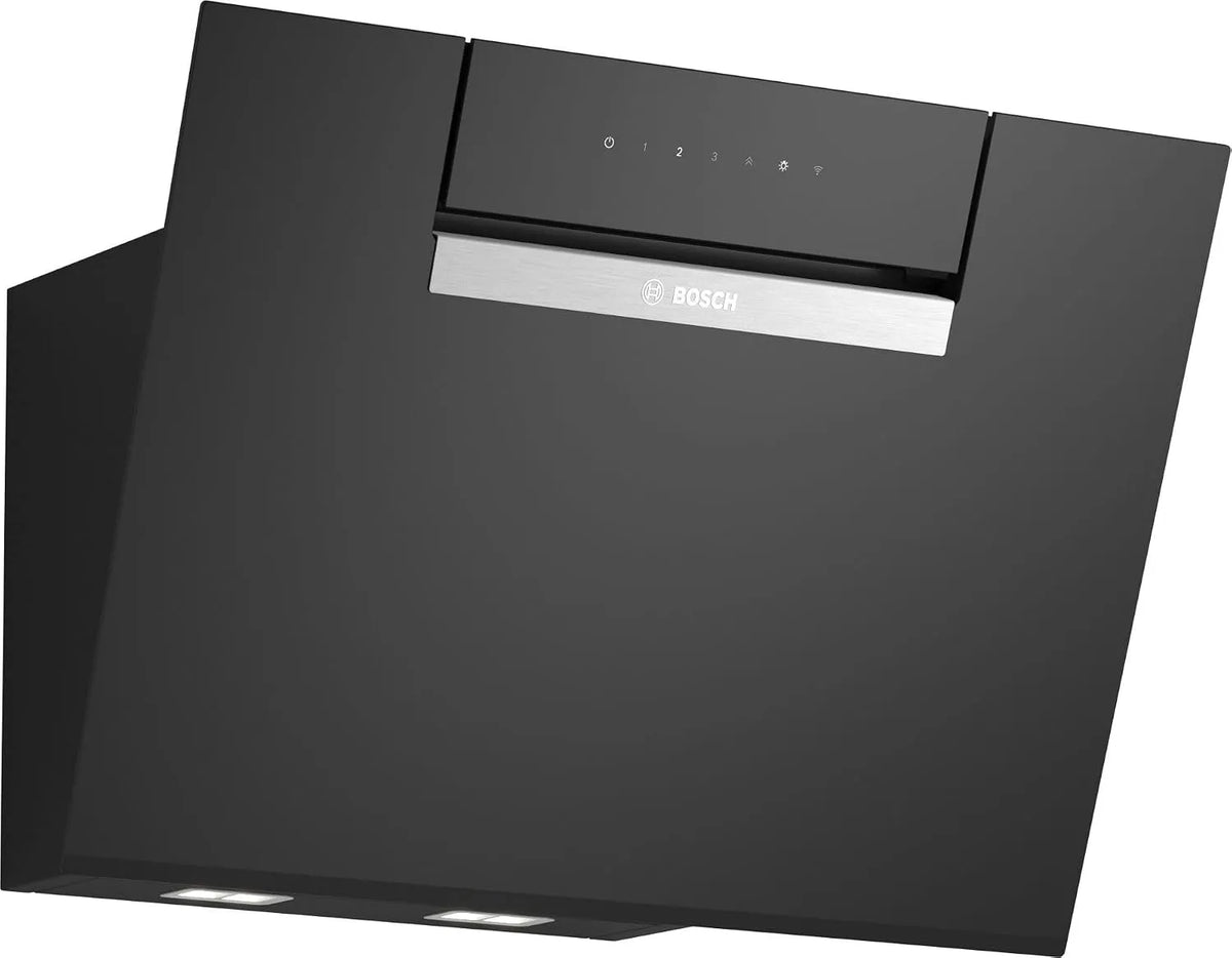 Bosch DWJ67FN60, Nástěnné digestoře, série 4 Smart range hood, 60 cm široký, wall- eating Made in Germany, oběh, Černá, 60 cm, 502 l