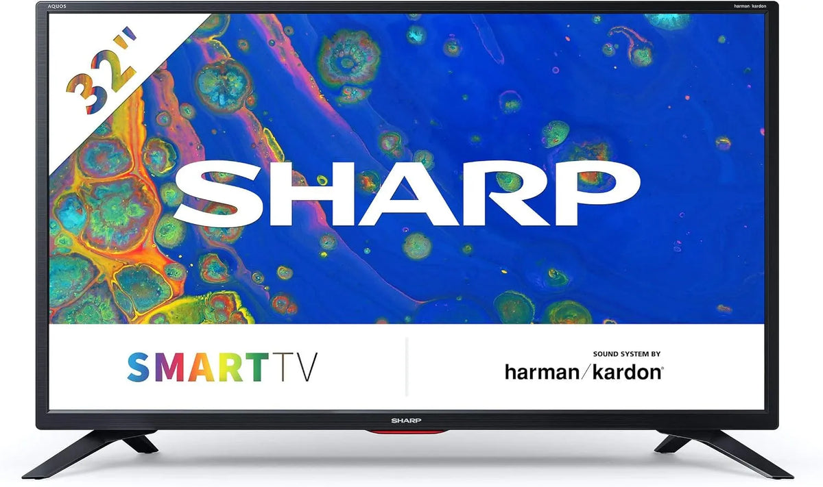 SHARP 32BC6E, Televizory, Smart TV 81 cm (32 palců) HD REAY LED TV (Harman Kardon, HDMI, HD Tuner), Černá, 81 cm, 1366x768, 0 x 467, 7 x 172