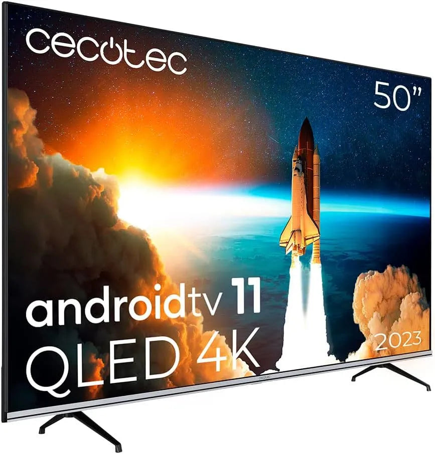Cecotec VQU10050S, Televizory, TV QLED 50 'Smart TV V1 Series. 4K UHD, Android 11, Bezrámový design, MEMC, Černá, QLED, 50 ', 4K, 10W