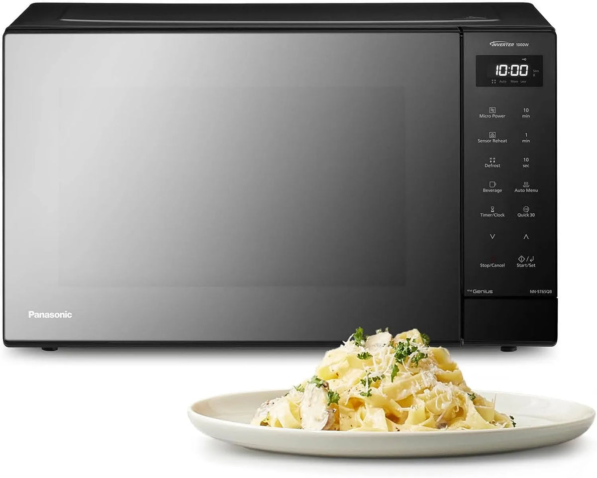 Panasonic NN-ST65QBEPG, Samostatné mikrovlnné trouby, NN- 32L Inverter Solo Mikrovlnná trouba, 1000 Watt výkon, Genius Sensor, Černá
