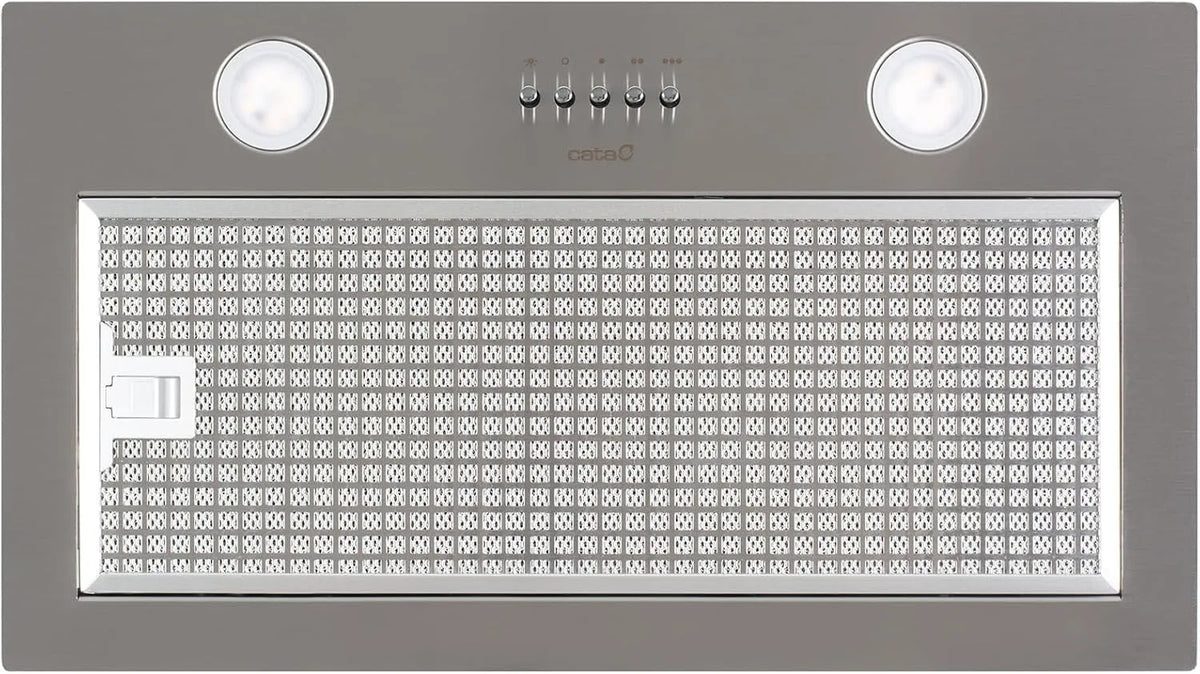 CATA, Nástěnné digestoře, G 50 LUX X rozsah kapoty Mechanické tlačné tlačítka 3 extrakční fáze Vysoce, Stříbrná, 50 L, 65 cm, 33x42x65 cm