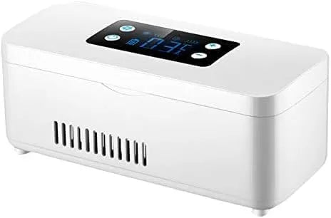 DIELEDQQ Constructive23, Chladničky, Mini- inzulinová lednička - přenosná zdravotní chytrá domácí lednička, box na, Bílá, 23 V, 94 mm, 28 mm