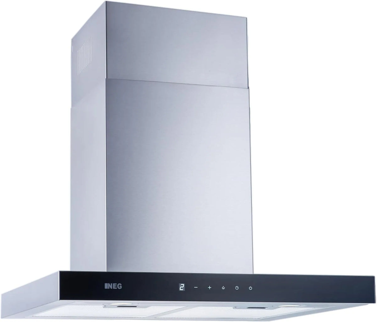 NEG 3660WH2, Nástěnné digestoře, Hůlka řady 3660WH2 nástěnná kapota 60 cm nerezová ocel, Stříbrná, 3660W, 60 cm, 67 dB, 2 v