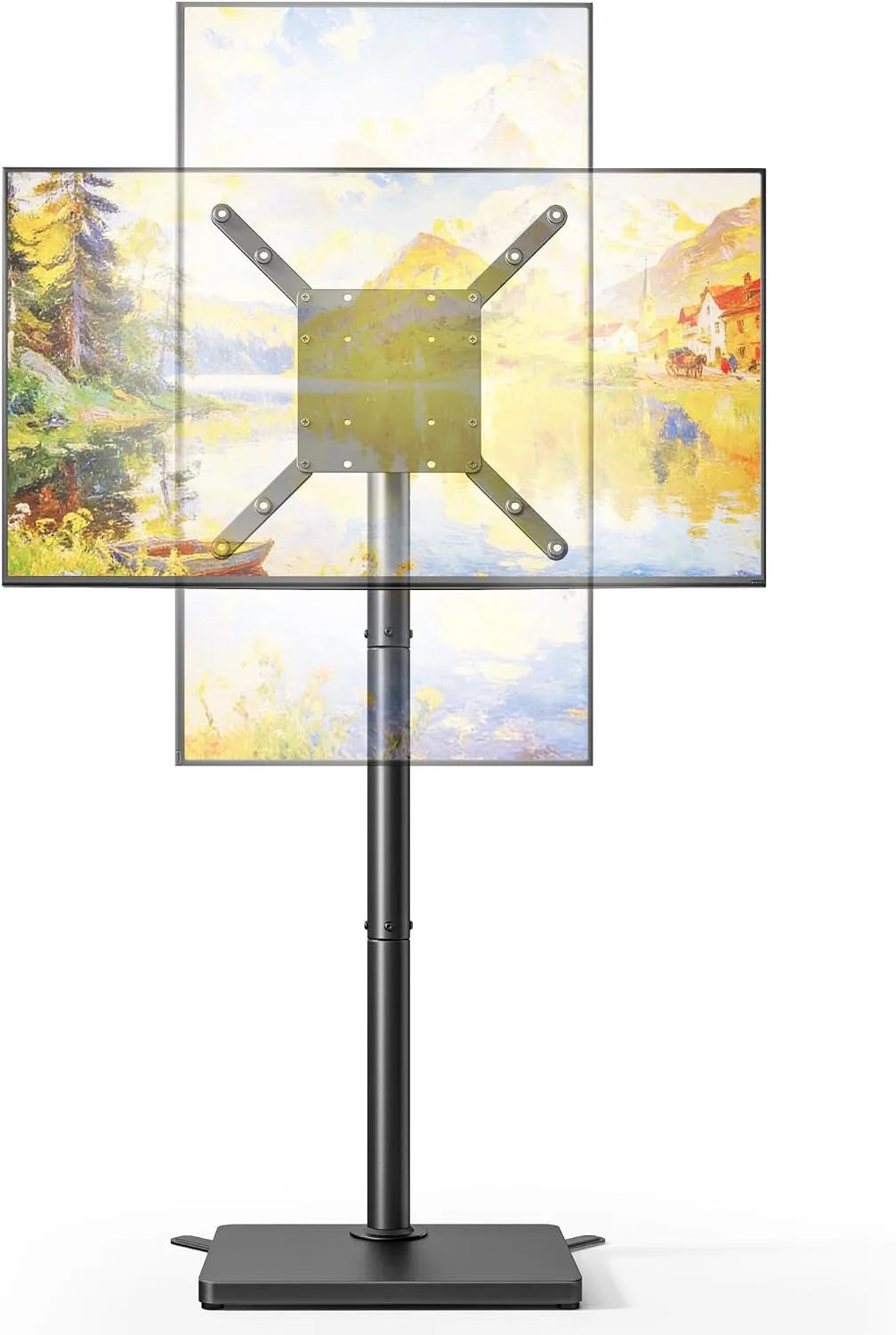 PEGZONE, Stojanové nohy, Pannable TV stojan pro 24-65 palců TV, černý, Černá, 100x100, 400x400mm