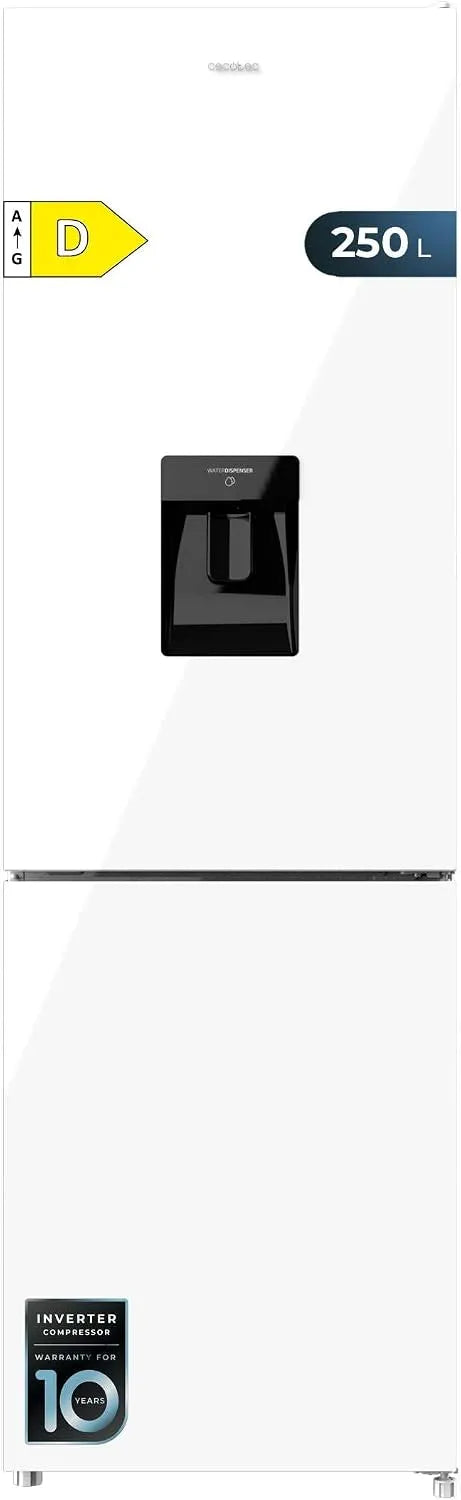Cecotec, Kombinované chladničky s mrazákem, Combined Cabinet - 250L - Vodní dipenser - Bolero Coolmarket Combi 250 WD bílá, Bílá, 250L, 250 W