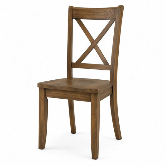 Silla de madera de roble marrón 45x90x50 cm