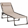 Tumbona de metal con textilene beige