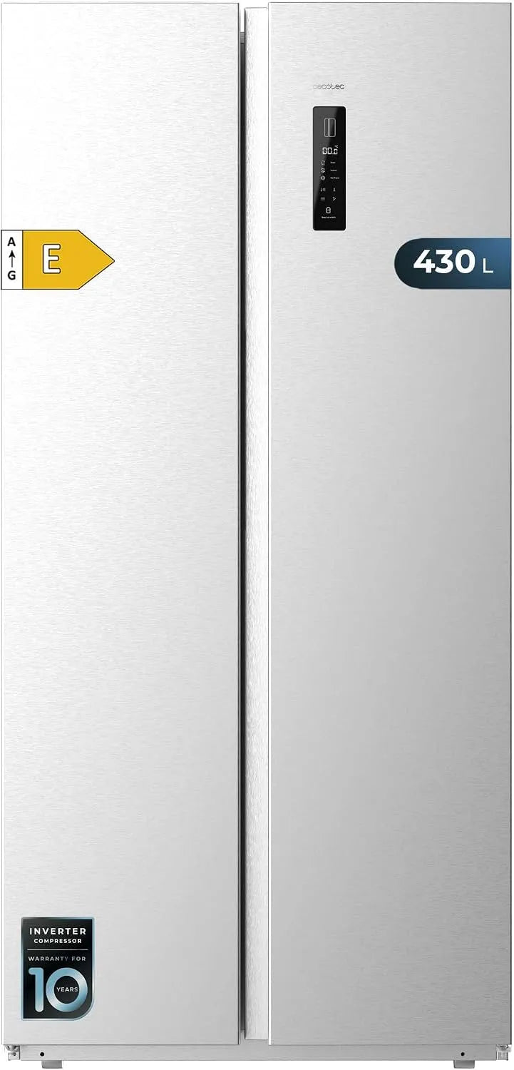 Cecotec, Mrazničky, Side-By-Boční Lednice Bolero CoolMarket SBS 430 Inox E. 430 L, Celkem žádný, Stříbrná, 430 L
