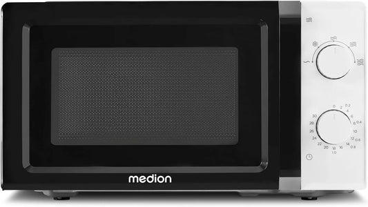 MEDION MD11475, Samostatné mikrovlnné trouby, mikrovlnná trouba (20 litrů, 700 wattů, malá kompaktní a prostorová úspora, 5, Bílá, 20 l, 700 w