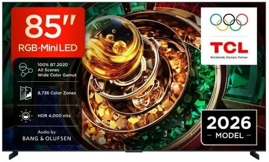 TCL HDR10 85RM9L, Televizory, + 85 palcový RGB mini LED 4K + Smart TV, 4000 nits, Černá, 9L, mini LED, 4K, 2020 v