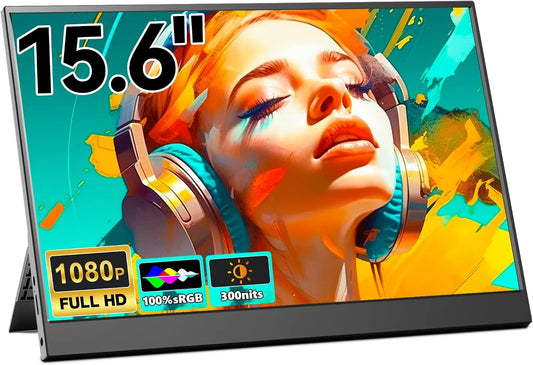 LivElect 1080P, Monitory, 15.6 'Přenosný monitor, FHD Přenosný monitor se stojánkem, Mobilní monitor IPS, Černá, 15.6 ', 1920 x 1080, 0.8 KG