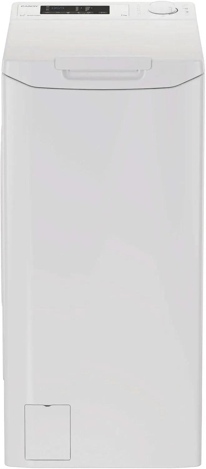 CANDY TCA273D2-S, Pračky, pračka, horní nakladač, 7 kg, 1200 ot. / min., třída energie D, Bílá, 46 l, 240 V, 69 kW