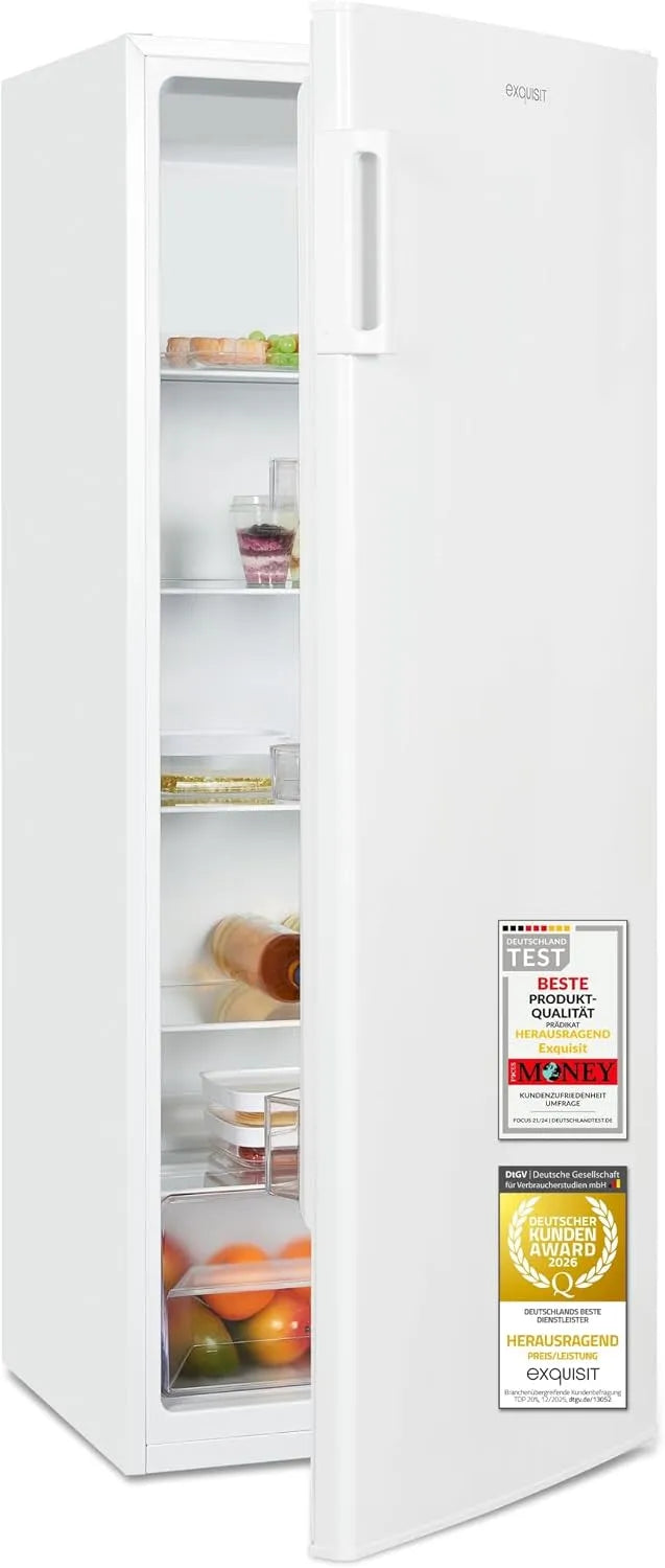 Exquisit KS5320-V-H-040E, Kombinované chladničky s mrazákem, Excelentní Full- room Lednice - 242 l Lednice v bílé, Bílá, 242 l, 30 g, 104 kW