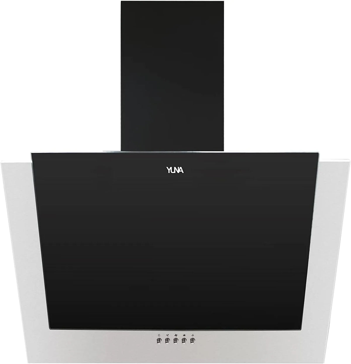 YUNA, Nástěnné digestoře, JUNA rangeof- teplárenská kápě JULINA, Černá / stříbrná, 166 w, 63 dB, 1, 5 w, 60 cm