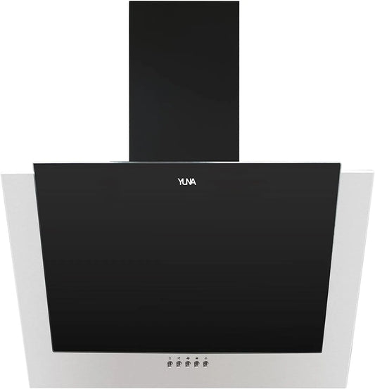 YUNA, Nástěnné digestoře, JUNA rangeof- teplárenská kápě JULINA, Černá / stříbrná, 166 w, 63 dB, 1, 5 w, 60 cm