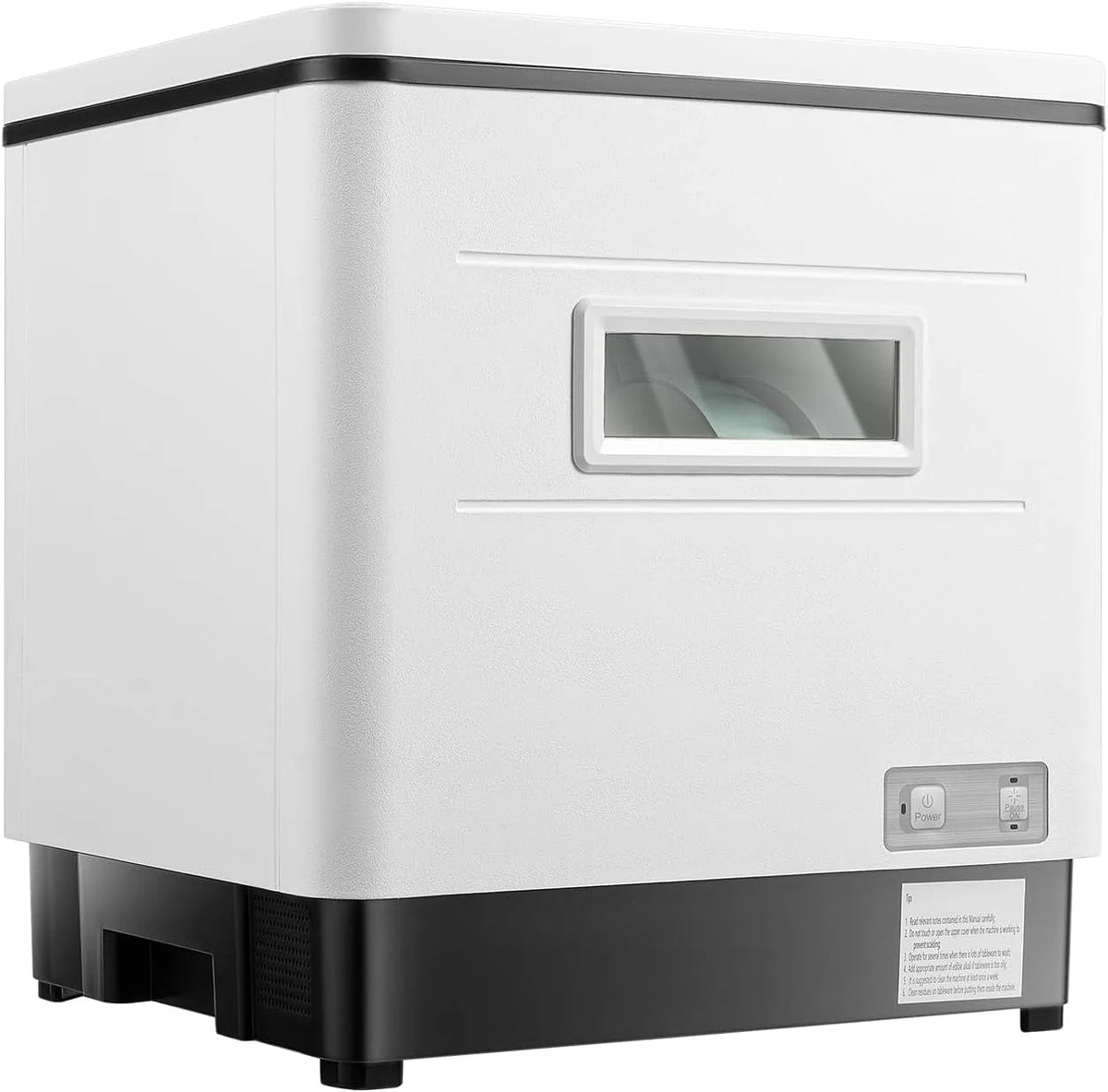 MEELRYD, Velké domácí spotřebiče, Mini myčka nádobí pro 6 stropů, kompaktní myčka s vodním připojením, 360 ° sprej, Bílá, 55 dB, 42 x 38, 6 x 46