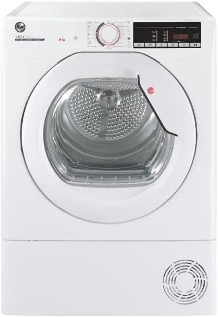 Hoover C8TG-S, Sušičky s tepelným čerpadlem, H-DRY 300 HLE vysoušeč oděvů / Třída energetické účinnosti B / Vyplňte 8 kg /, Bílá, 8 kg, 561 kW