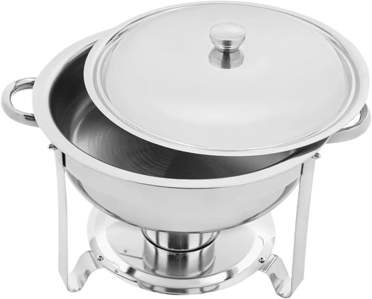TRDEWR 4pcs 5-l-Chafing-Dish-Buffet-Set, Ohřívače nápojů a jídel, 4.5 l Chaafing Nádobí Buffet Sada vyrobená z nerezové oceli pro Self- Service s