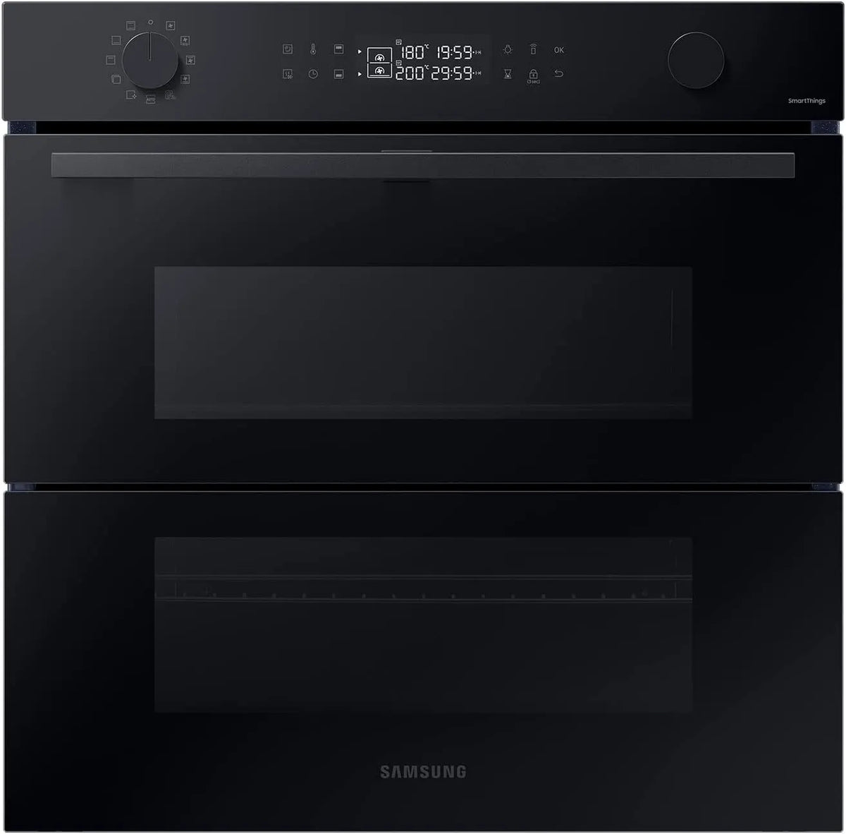 Samsung NV7B45502AK/U1 NV7B45502AK, Trouby, / U1 built-in trouba, 76 l, Dual Cook Flex, Pyrolytické Self- čištění, Černá / stříbrná, 1 V