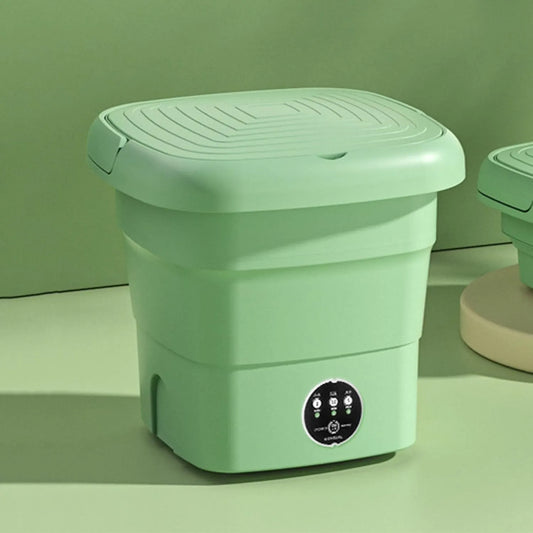ROCKYMO, Přenosné pračky, Multifunkční skládací pračka, mini přenosná dehydratační stroj, poloautomatická, Zelená, 220 V, 50 Hz, 4, 5 l, 36 W