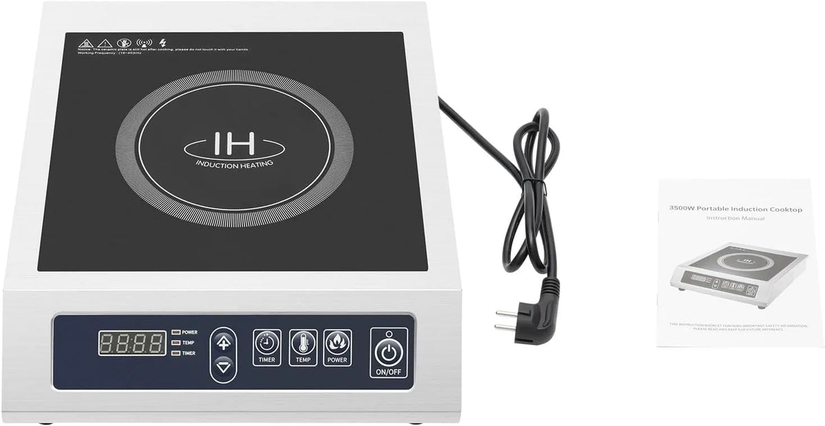 BTGSHYNM, Elektrické vařiče, Indukční plotýnka 3500W, 11 úrovní výkonu, 10 úrovní teploty, Černá, 3500W, 240 V, 60 Hz, 1000 W