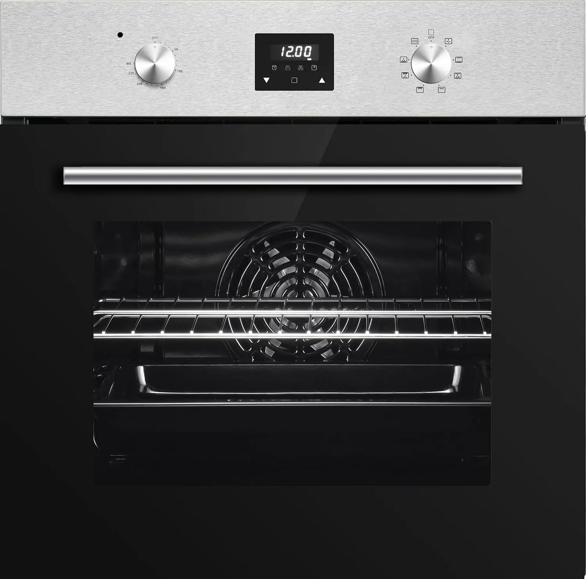 PKM EB7IXD, Trouby, Built- in Pečení Pečicí trouba - 64 litrů - 8 Function - Timer - LED displej, Černá / stříbrná, 64 l, 2200 W, 240 V, 150 cm