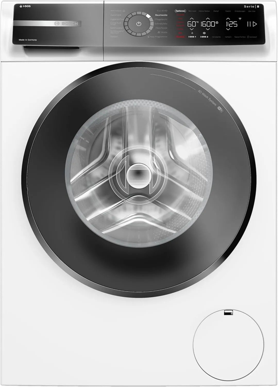 Bosch WGB256A41, Pračky, série 8 Chytrá pračka 10 kg 1600 UpM i-DOS, Bílá, 10 kg