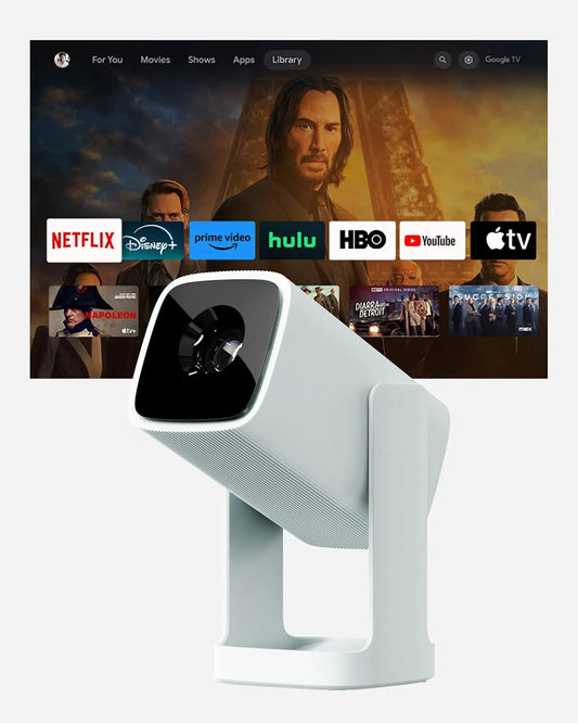 WANBO, Projektory, Cube 1 Pro Smart Projektor s Android TV & Google Play - Kompaktní přenosný mini, Černá, 8W