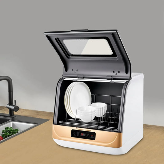 WFIETN, Stolní myčky nádobí, 800W Mini Myčka nádobí, Kompaktní Space- Sací Myčka nádobí Stolní myčka nádobí, Bílá, 800W, 220V, 50 Hz, 44.8cm