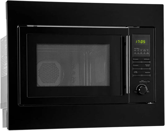 Bomann, Mikrovlnné trouby s grilem, built- v mikrovlnné troubě s grilem a horkým vzduchem, Černá / stříbrná, 900 w, 1100 w, 2500 w, 25l