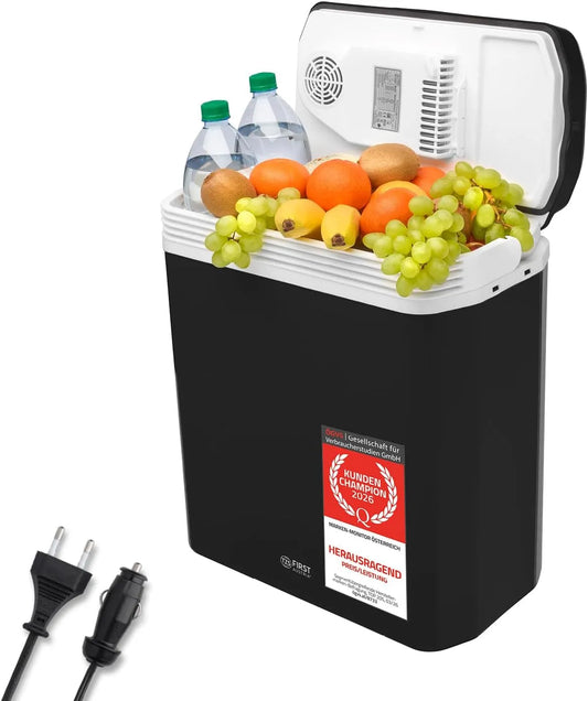 TZS First Austria, Chladničky, TZS První Rakousko - Chladicí box 24L elektrické 12V 230V připojení pro auto &, Černá, 24L, 12V, 230V, 240 V