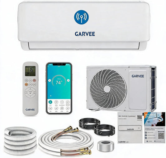Garvee 220-240V, Splitové klimatizace, A + + Split klimatizace 18000BTU, plechová pouzdro, třída energetické účinnosti a, Bílá, 18000BTU, 240V