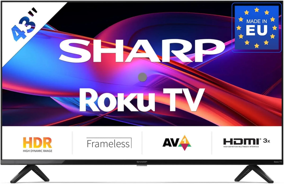 SHARP 43GD2225E, Televizory, TV 43 palců (108 cm) Full HD Roku TV, Černá, 43G, 108 cm, Full HD, 1920 x 1080