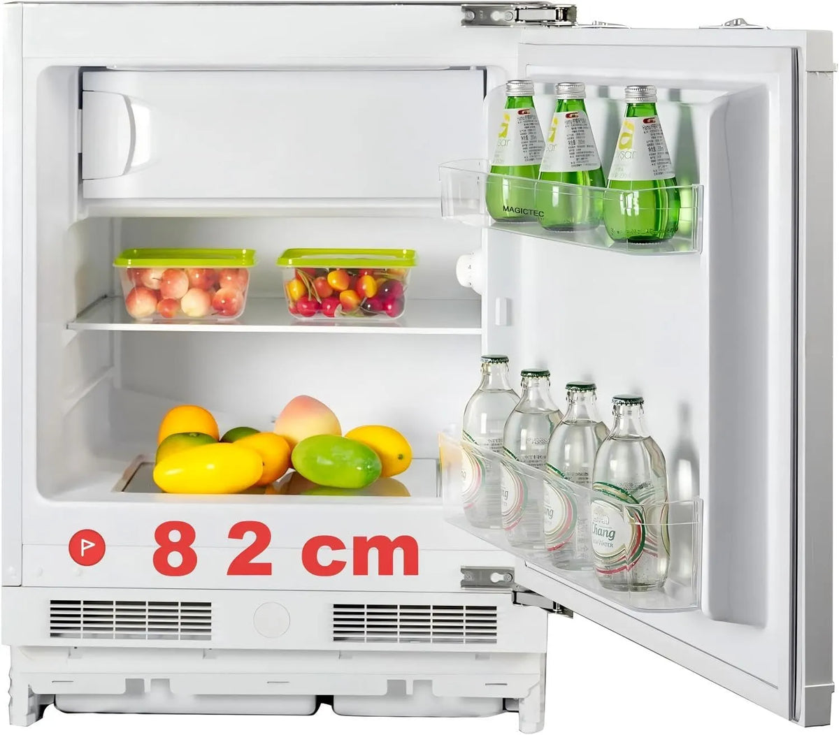 magictec, Kombinované chladničky s mrazákem, podstavba lednice 82 cm vysoká podstruktura lednice 60 cm široká s mrazícím, Bílá, 82 cm, 60 cm