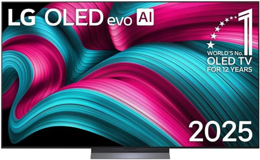 LG OLED55C5ELB.AEU, Televizory, Smart TV OLED EVO AI C5 55 palců 4K 2025, Černá, OLED, 4K, 100 Hz, 140 cm