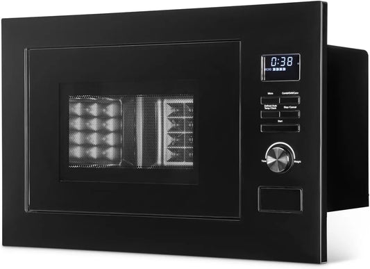 Bomann, Mikrovlnné trouby s grilem, ® Built-in Mikrovlnná trouba s grilem a horkým vzduchem, Černá / stříbrná, 900 w, 1200 w, 2200 w, 25l
