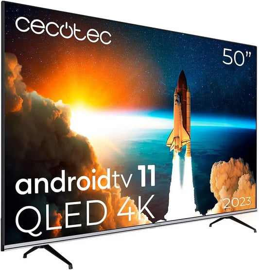 Cecotec VQU10050S, Televizory, TV QLED 50 'Smart TV V1 Series. 4K UHD, Android 11, Bezrámový design, MEMC, Černá, QLED, 50 ', 4K, 10W
