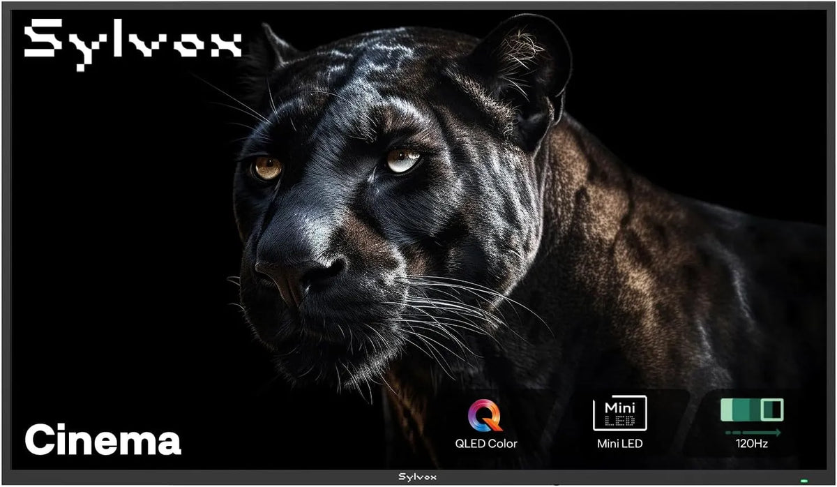 SYLVOX, Televizory, Outdoor TV, 55 'Mini LED QLED TV Outdoor, IP55 Vodotěsné, Černá, 55 ', Mini LED, QLED, 55 V