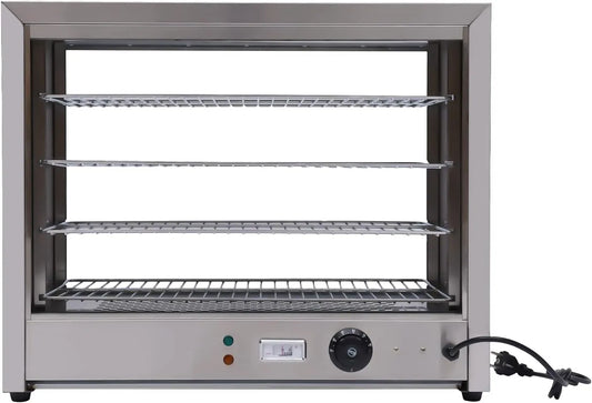 NadineDutol, Ohřívače nápojů a jídel, 800W 220V Topení skříň jídlo teplejší, 4 patra Hot counter Uchování horké kasety, Stříbrná, 800W, 220V