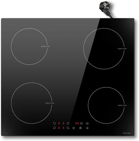 NOXTON, Varné desky, Vodicí sporák 60 cm, Vodicí destičky 4 s 3500W, Černá, 60 cm, 3500W, 4 v, 1, 800 W