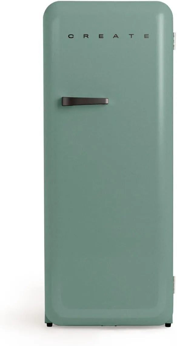 CREATE, Kombinované chladničky s mrazákem, / RETRO FRIDGE 150 černá / lednička s mrazákem 281L v šalvějově zeleném, rukojeť, Černá, 281L, 102W