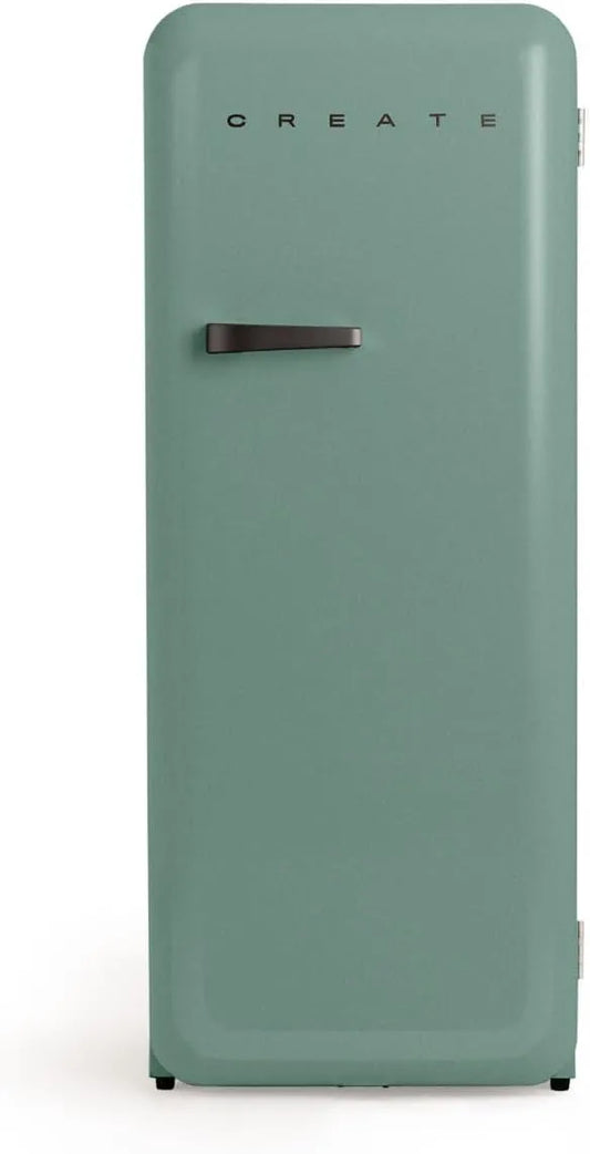 CREATE, Kombinované chladničky s mrazákem, / RETRO FRIDGE 150 černá / lednička s mrazákem 281L v šalvějově zeleném, rukojeť, Černá, 281L, 102W