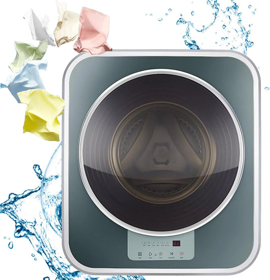 Generisch 15-min, Pračky se sušičkou, Mini pračka pro oblečení, přenosná bubínková pračka s LED dotykovým displejem, Bílá, 3kg, 100W, 28L