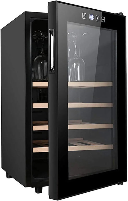 IUBGFTO, Barové chladničky, Víno Chladící Lednička se dvěma zónami Built- in nebo Freestanding Design Rychlý, Černá