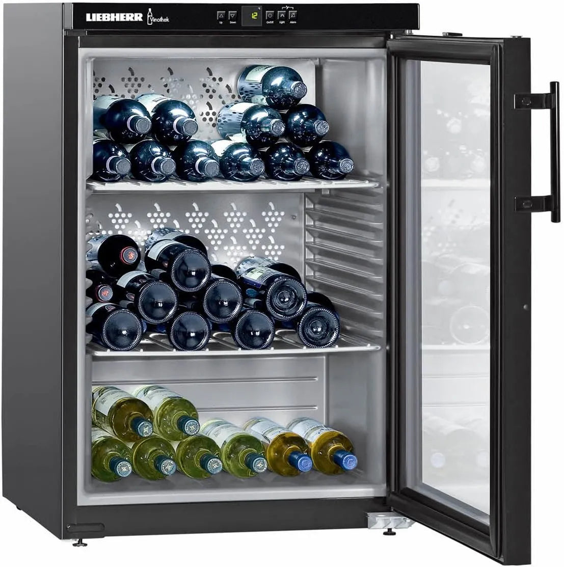 Liebherr, Vinotéky, PAL - WKb 1812 Vinothek vinice lednička / A + / 89 cm / 66 lahví Provzdušňující, Černá, 1812 V, 89 cm, 66 l, 134 l